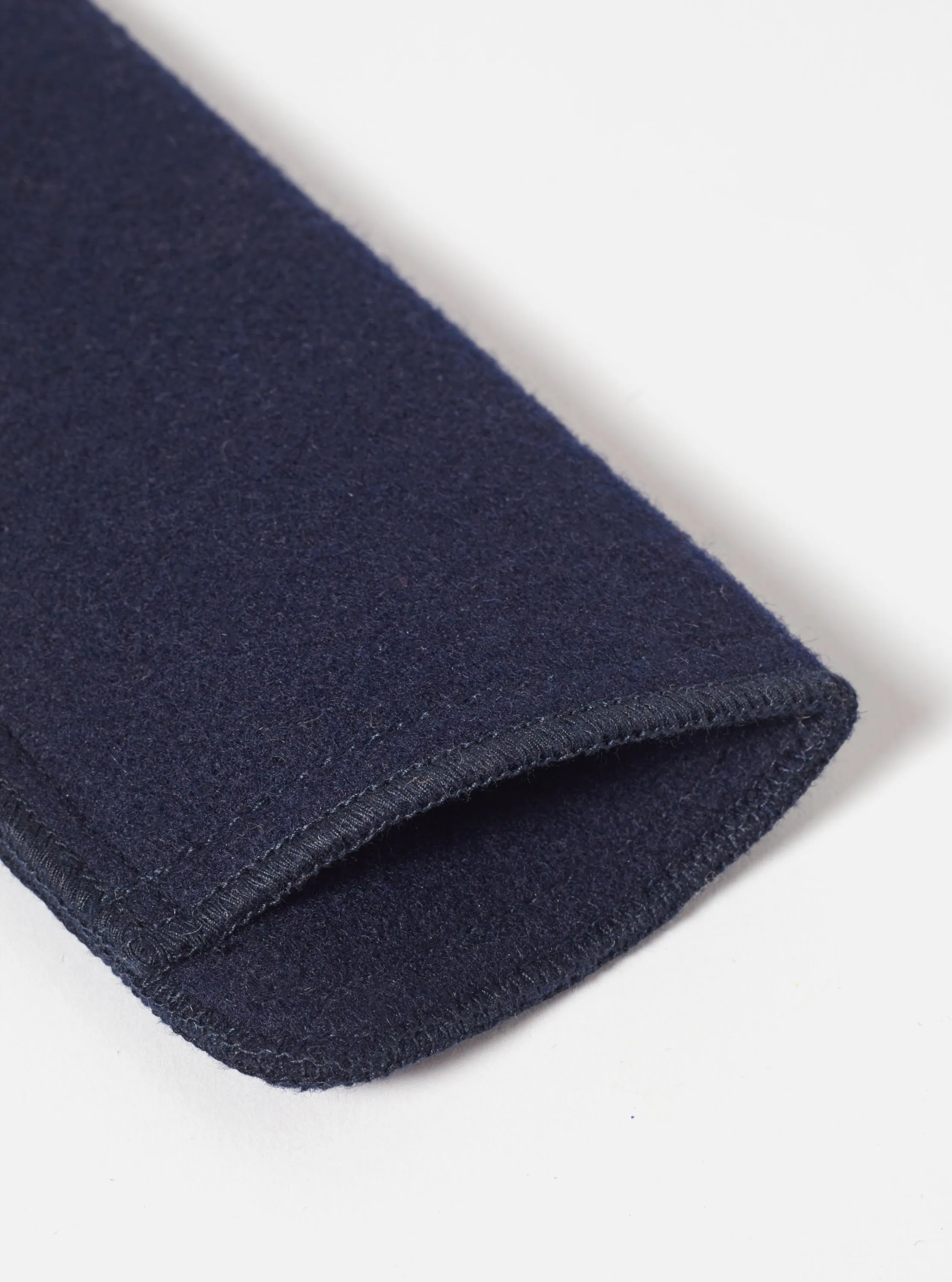 Universal Works Glasses Case in Navy Melton Small