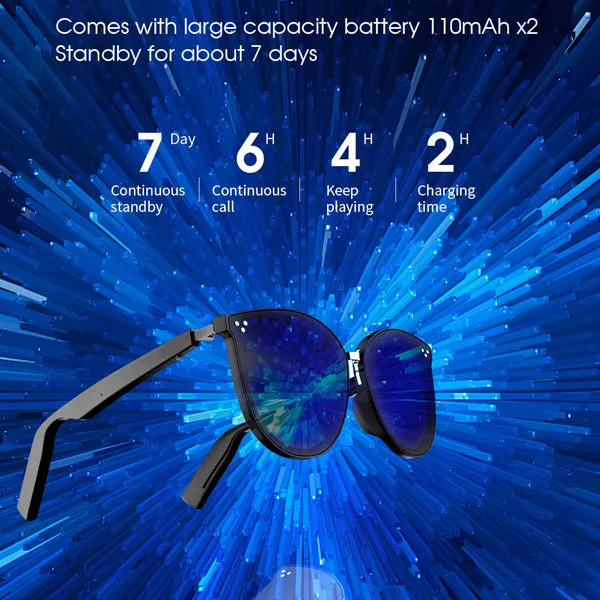 Upgraded Hands Free Waterproof Calling Smart Bluetooth Sunglasses
