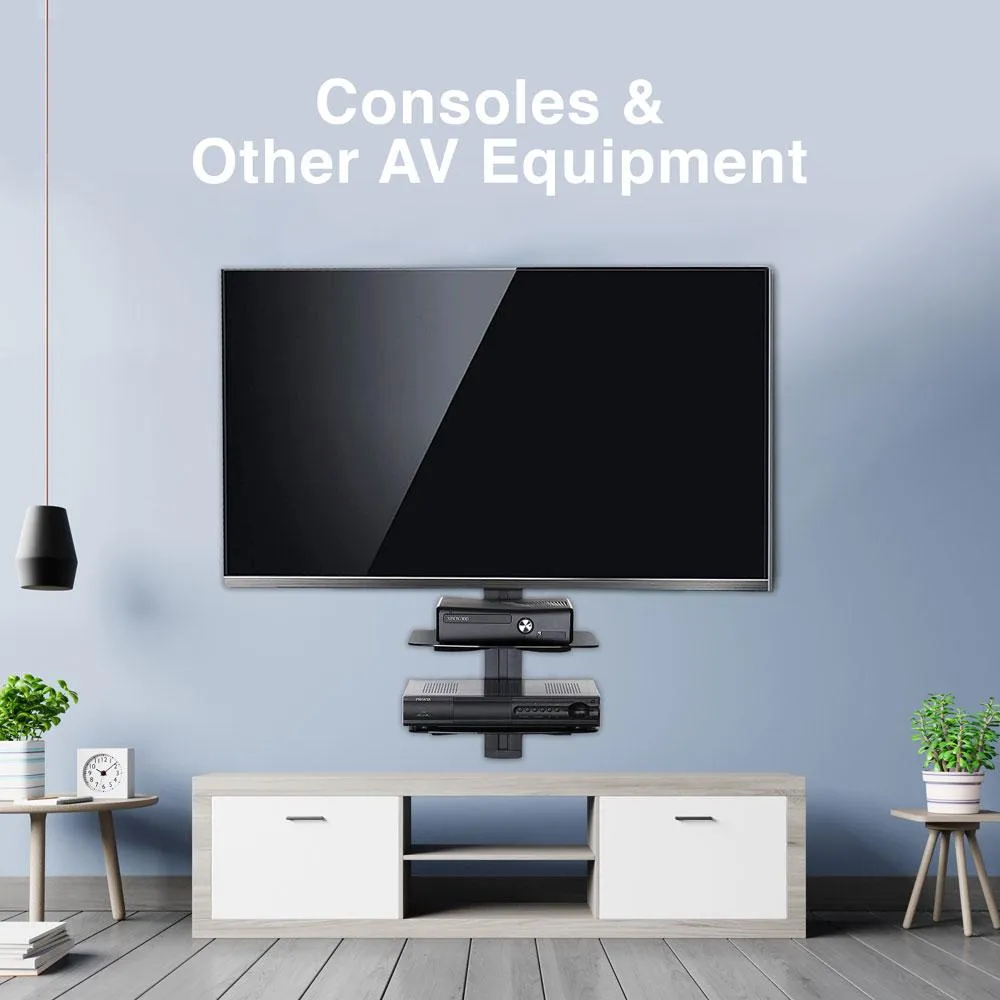 WALL MOUNT STAND WITH 2 SHELVES