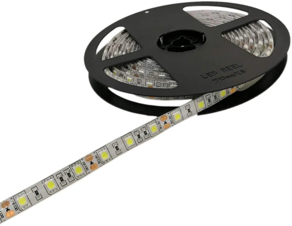 Warm White LED Strip 12V IP65 Waterproof 60LED/m 5 metre Full Kit