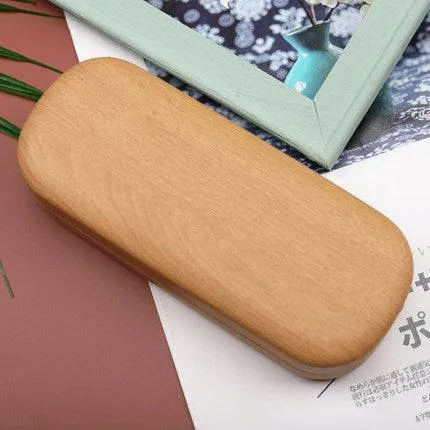 Wood Grain Anti-pressure and Anti-fall Glasses Case