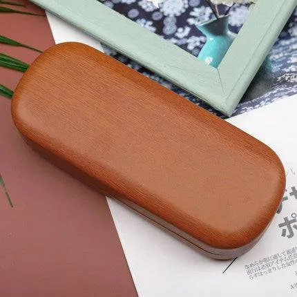 Wood Grain Anti-pressure and Anti-fall Glasses Case